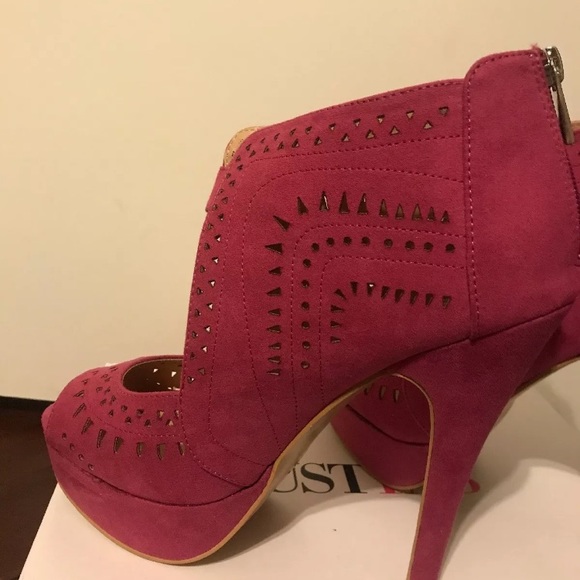 Pink boots peep toe 9 - Picture 3 of 4